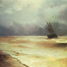 Прибой у крымских берегов 1892 г