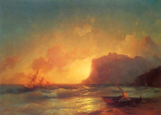 Картина Айвазовского Море. Коктебельская бухта. 1853г.