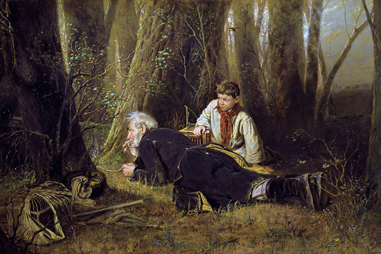 Картина Птицелов В. Перов 1870 г