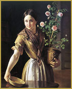 Девушка с розами Тропинин