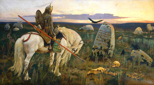 Картина Васнецова Витязь на распутье