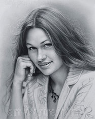 Black and white portrait of a romantic girl