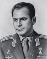 Portrait German Titov Stepanovich, Letchik Kocmonavt USSR
