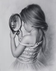little girl with a mirror 2015