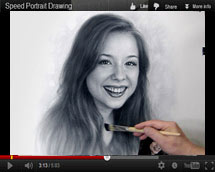 Portrait drawing video. Actress Brittney Karbowski 2017