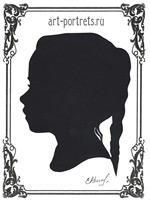 silhouette of a little girl
